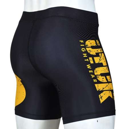 Calções curtos MMA Utuk rashguard preto amarelo