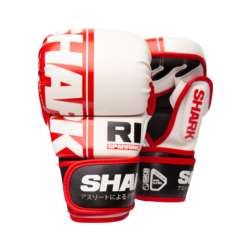 Luvas de MMA Shark R1 Vermelha Branca 1