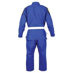 Kimono BJJ infinito Buda azul real + cinto branco 2