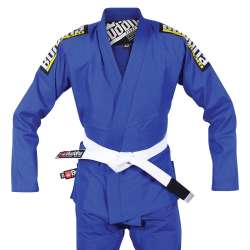 Kimono BJJ infinito Buda azul real + cinto branco 4