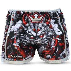 Calções de Muay Thai Buda dragão vermelho 3