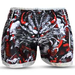 Calções de Muay Thai Buda dragão vermelho 4