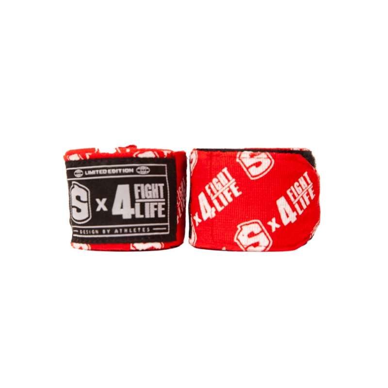 Ligaduras de boxe Shark F4L vermelho 5 metros 8