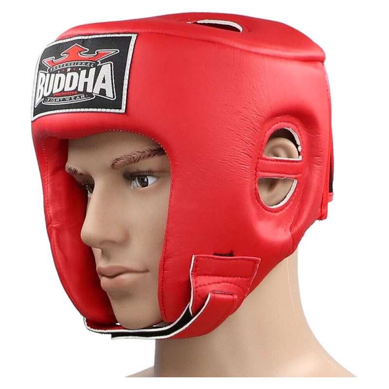 Capacete de boxe Buda Tailândia vermelho