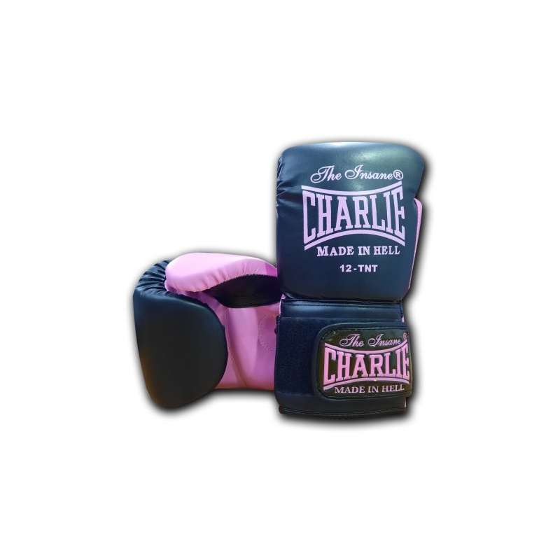 Luvas de kick boxing Charlie kaos preto rosa