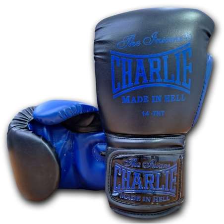 Luvas de boxe Charlie kaos preto azul