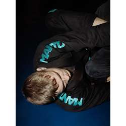 Kimono BJJ Manto X5 turquesa preto 1