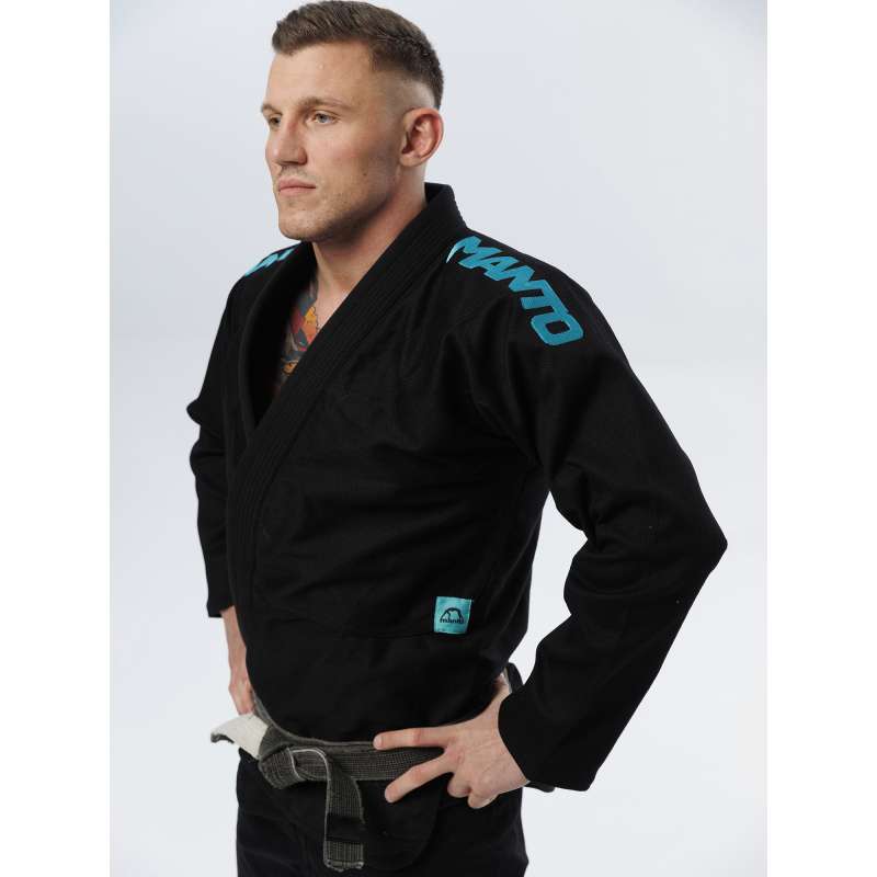 Kimono BJJ Manto X5 turquesa preto