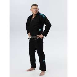 Kimono BJJ Manto X5 turquesa preto 3