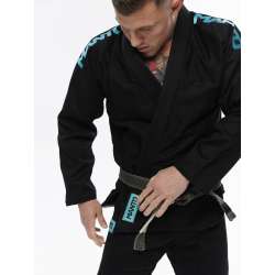 Kimono BJJ Manto X5 turquesa preto 4