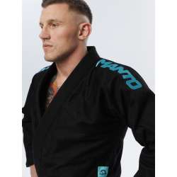 Kimono BJJ Manto X5 turquesa preto 5