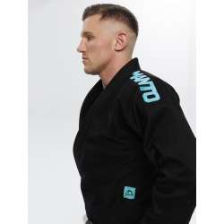 Kimono BJJ Manto X5 turquesa preto 6