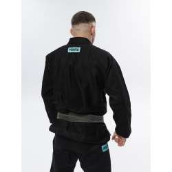 Kimono BJJ Manto X5 turquesa preto 7