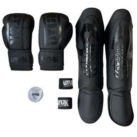 Pack de Muay Thai Utuk Hunter Preto Preto