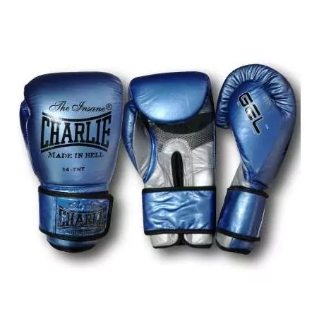 Luvas boxe Charlie metallic azul