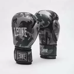 Luvas kick boxing Leone GN324 (camo cinza)