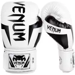 Luvas de boxe Venum Elite branco preto (1)