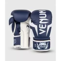 Luvas de boxe Venum Elite azul marinho branco
