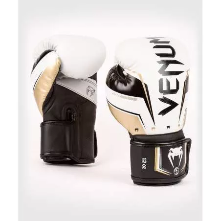 Luvas boxe Venum elite evo ouro branco