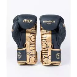 Luvas muay thai Venum Rajadamnern (azul marinho/ouro)1