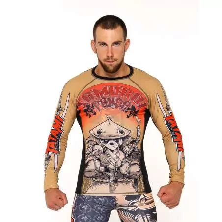 Rashguard grappling Tatami samurai panda mangas compridas