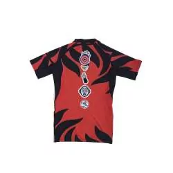 Rashguard grappling Manto cariblanco (preto/vermelho)3