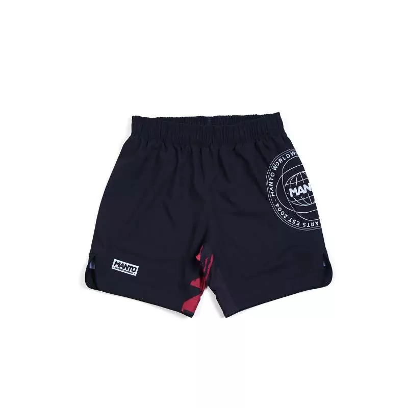 Calções combate MMA Manto fragments (preto/vermelho)