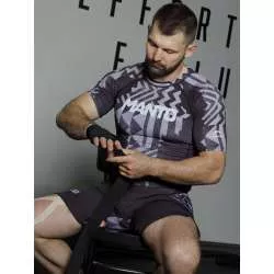 Rashguard BJJ no gi Manto fragments (preta/cinzenta)6