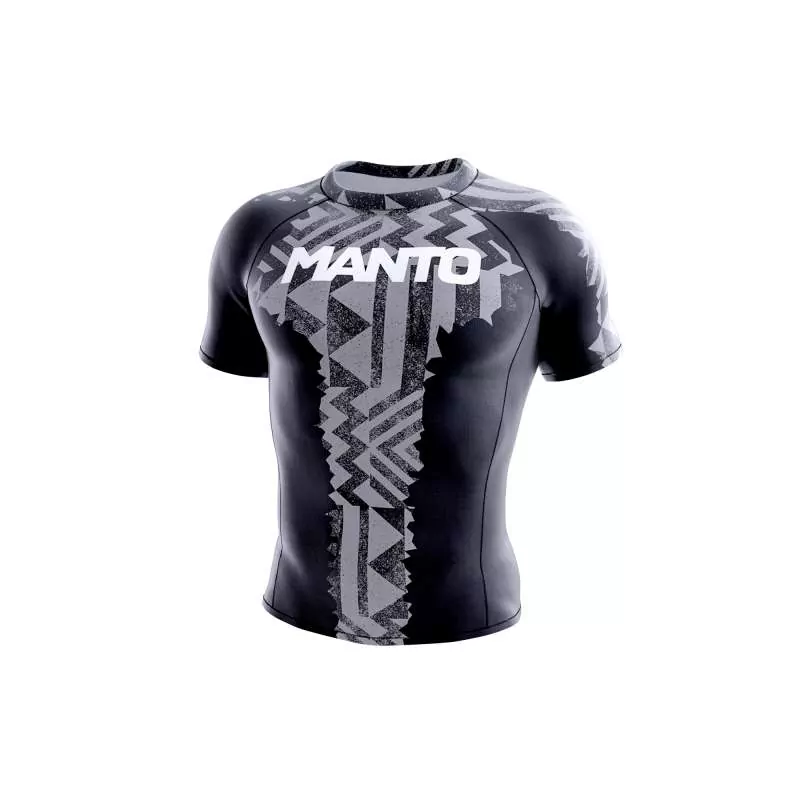 Rashguard BJJ no gi Manto fragments (preta/cinzenta)