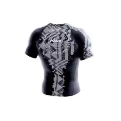 Rashguard BJJ no gi Manto fragments (preta/cinzenta)1