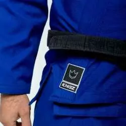 Quimono BJJ Kingz the one + faixa branco (azul) 8