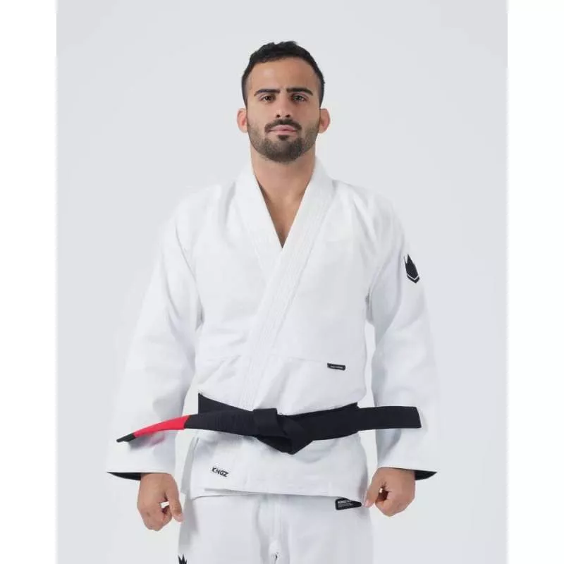 Kimono BJJ kingz kore V2 + faixa branco (branco)