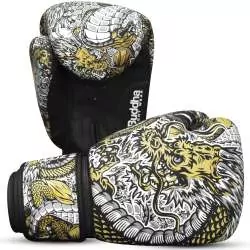 Luvas muay thai Buddha fantasy dragón (branco) 3