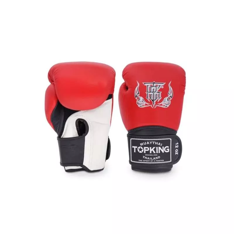 Luvas boxe Top King super air (vermelho/branco/preto)