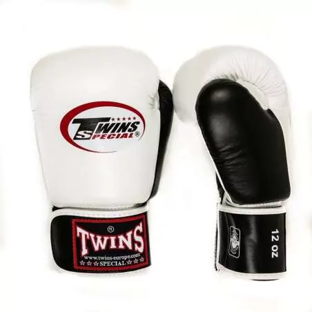 Luvas muay thai Twins Special BGVL3 (branco/preto)