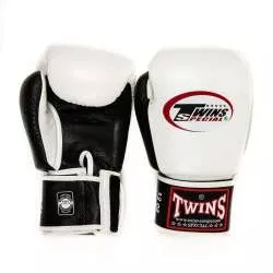 Luvas muay thai Twins Special BGVL3 (branco/preto) 1