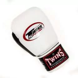 Luvas muay thai Twins Special BGVL3 (branco/preto) 2