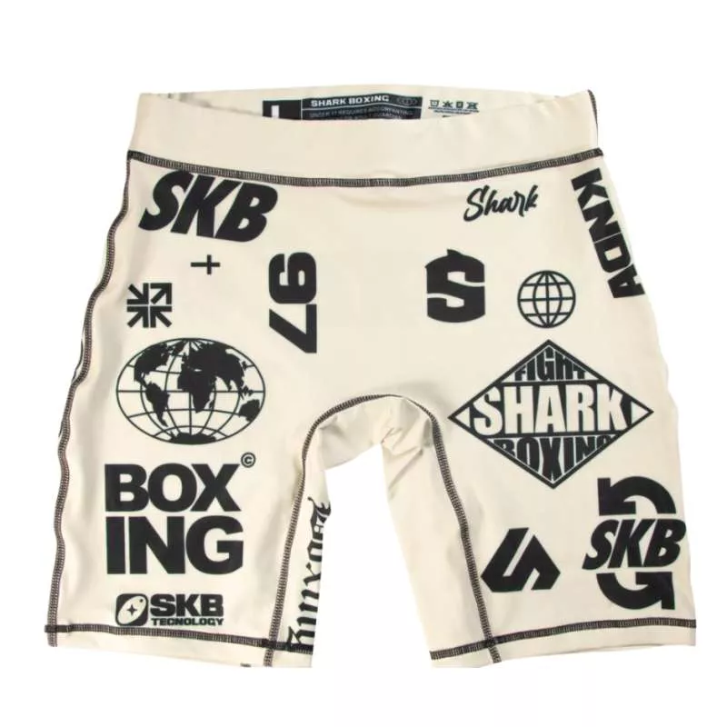 Calças grappling lycra Shark SKB97 (bege)