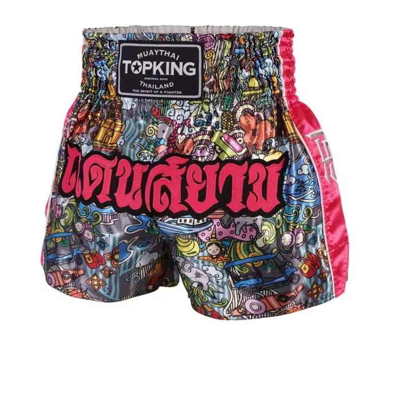 Calças Top King muay thai 225 (cor-de-rosa)