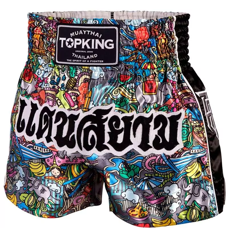 Calções de Muay Thai Top King Boxing 225 (preto)