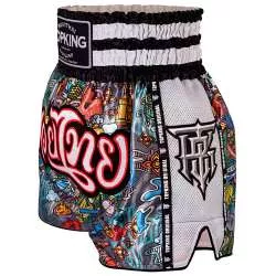 Top King Boxing muay thai short 223 (branco) 3