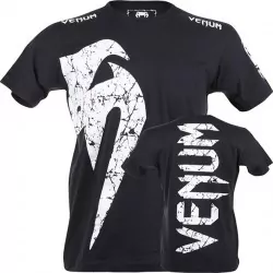 Camiseta giant Venum com logotipo preto e branco